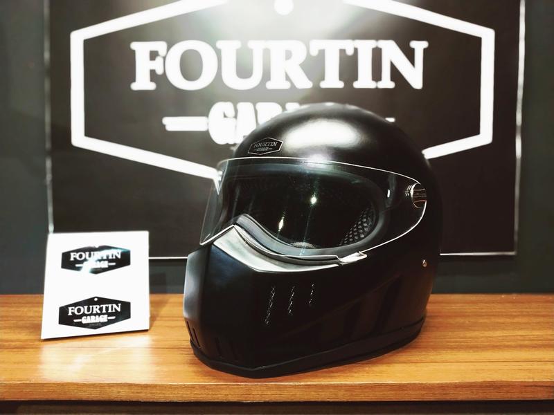 Helm Custom Classic SIMPSON BANDIT RX STIG HITAM DOFF - Fourtin Garage 3