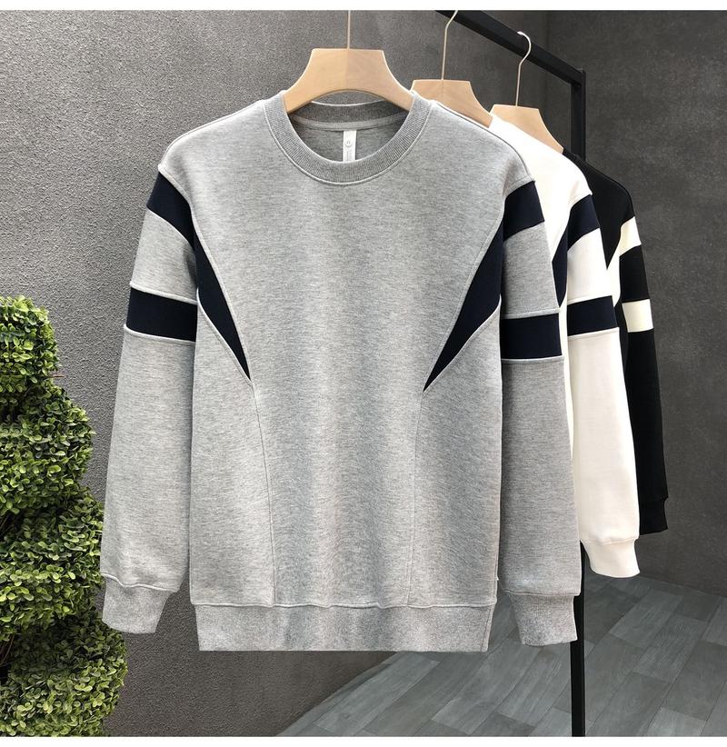 Product Introduction of Men's Sweater Spring and Autumn New Fashion Casual Round Neck Pullover Shirt Temperament Slim and Simple Trendy Top 3