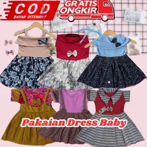 PROMO 5 pcs Pakaian Anak Perempuan Dress 0-15 bulan 1 Tahun MIX MODEL RANDOM