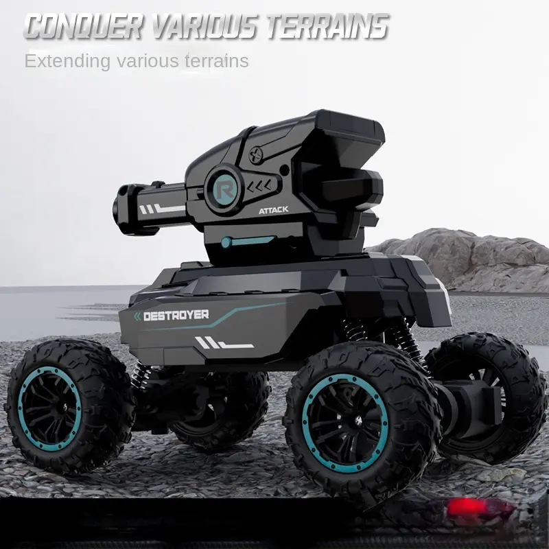 RC Drift Tank Toy for Children Multifunction Offroad Armored Vehicle Remote Control Water Bomb Car Multiplayer Competitive Gift