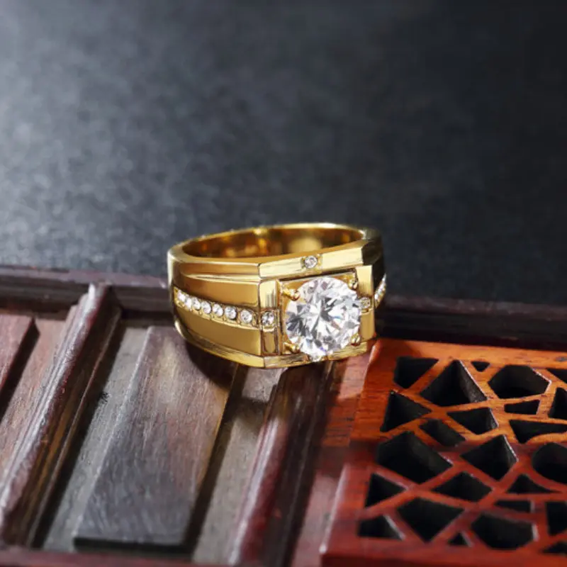 Nhẫn Titan Nam Đính Đá Sang Trọng Titan Ko Đen TT4680 5