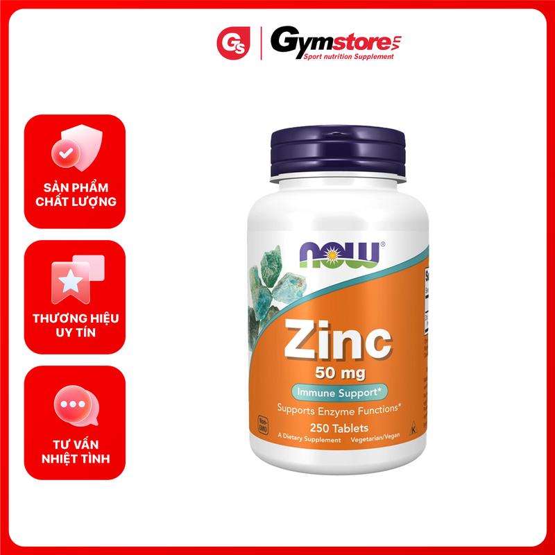  Viên uống bổ sung kẽm Now Foods Zinc 50 mg - Made in USA 