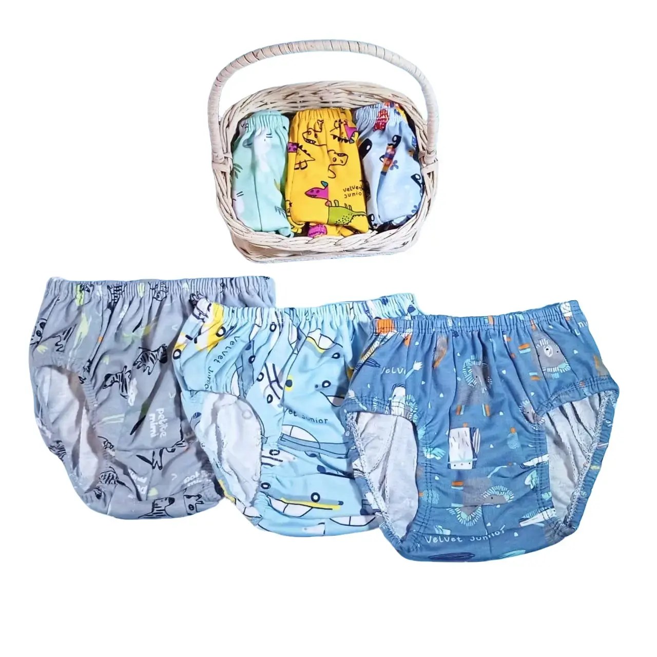 6 PCS Celana Dalem Anak Perempuan Laki Laki Babydoll KEMASAN POUCH Fashion celana dalam  anak boxer  anak