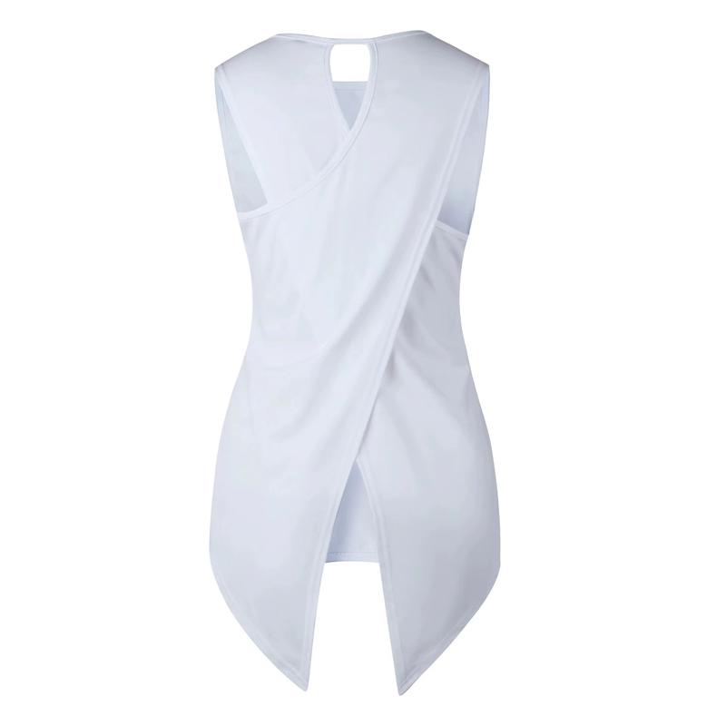 Product Introduction of Áo Thun Hở Eo Chéo Lưng Bất Đối Xứng Phong Cách Âu Mỹ Áo Không Tay Gợi Cảm, Màu Trơn Cổ Tròn, Xu Hướng Năm 2024 10