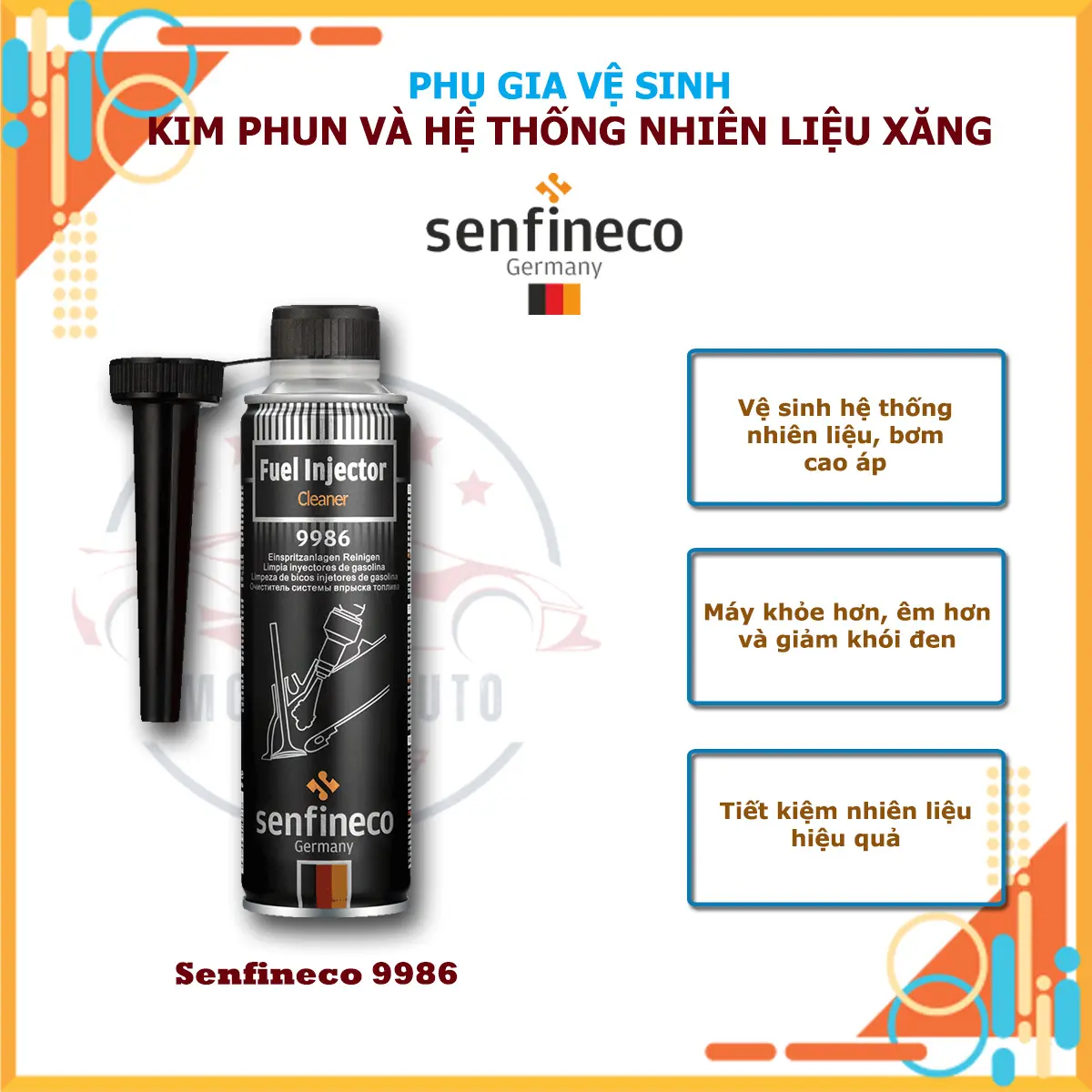 [Senfineco 9986] Phụ Gia Vệ Sinh Kim Phun Động Cơ Xăng Phục Hồi Hiệu Suất Động Cơ