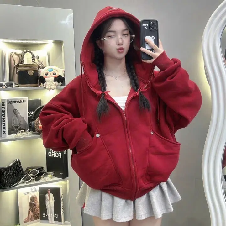 Áo Khoác Hoodie Zip Form Boxy Nam Nữ Unisex Meowmeow Áo Khoác Nỉ Dệt Form Rộng Túi Đứng To Siêu Xinh Có Nón To Women Top