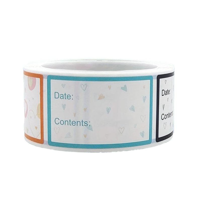 Food Safety Date Sticker, 200pcs/roll Freezer Storage Food Date Label Sticker, Colorful Blank Marker Sealing Sticker for Book, Refrigerator Reminder Food Storage Labels 8