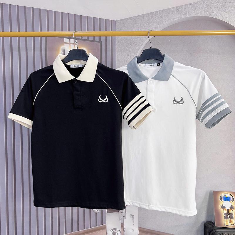 [cb281] Áo polo Nam Tay ngắn, dáng slimfit, thêu logo, sọc tay vải cotton co dãn 4 chiều mịn mát Menswear Top