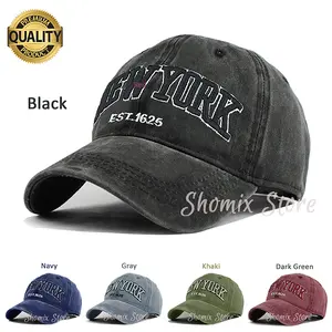 NEW YORK est 1625 Topi Baseball Bisbol Black Sport Vintage Pria Wanita Hat Cap Distro Keren Dewasa Cewek Cowok Katun Baret Musim Panas Dingin Jeans