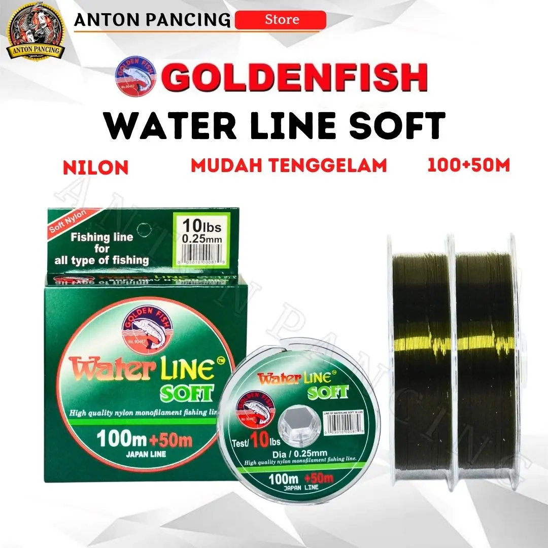 Senar Pancing Goldenfish Waterline Soft Monofilament Japan 150m 0,17mm s/d 0.30 mm