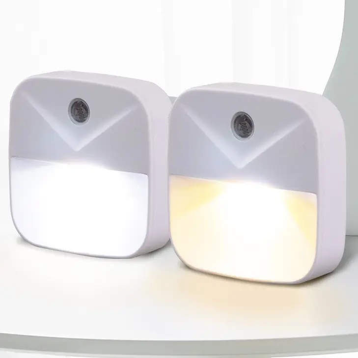 BISA COD L6075 Lampu Tidur LED Model Persegi / Lampu Tidur Sensor / Otomatis Night Lamp Square / Sleep Mini Lamp Square Otomatis Bulat Kamar Kotak White 0