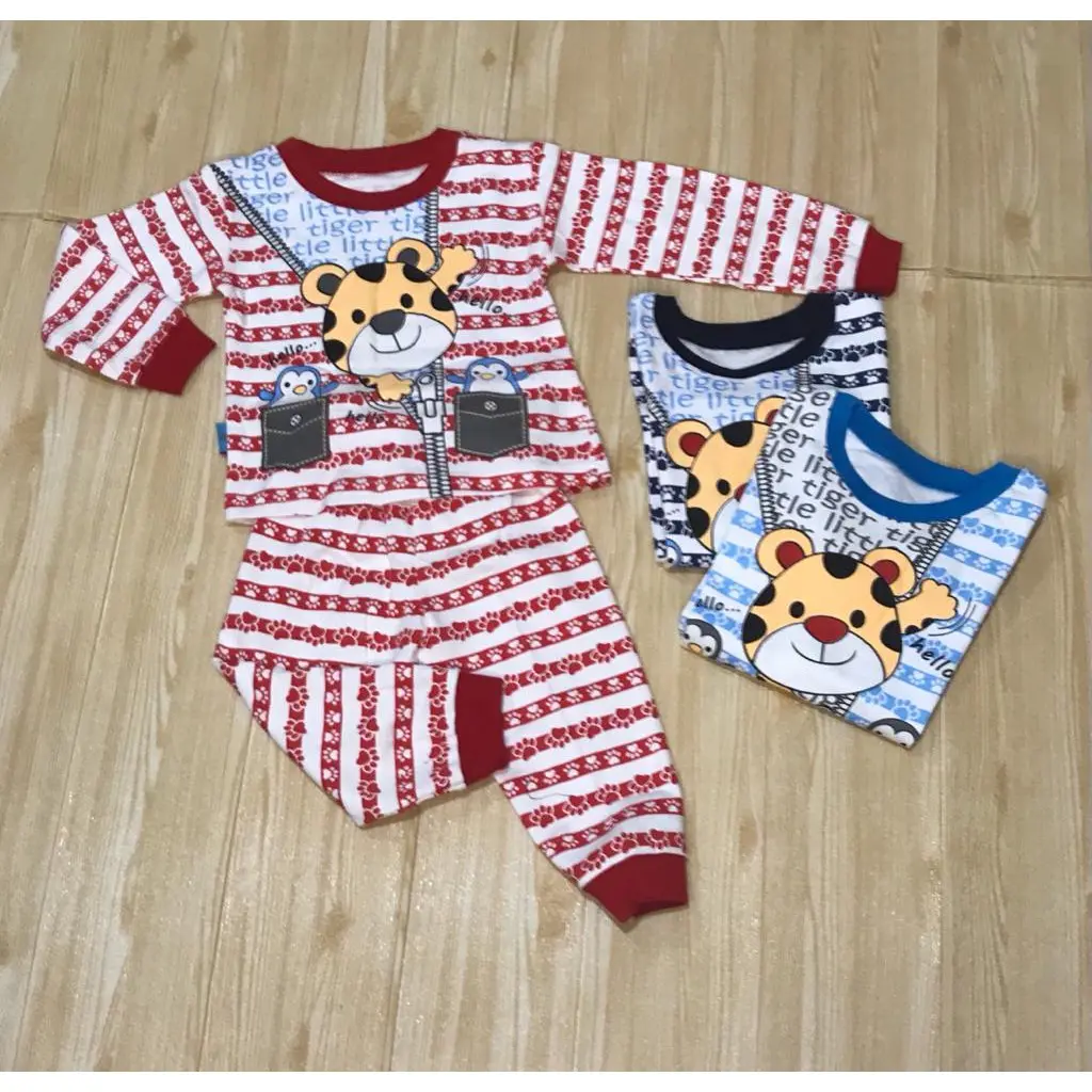 SETELAN BAJU TIDUR BAYI / PIYAMA BABY PREMIUM / SETELAN BALITA TANGAN PANJANG Katun Perempuan