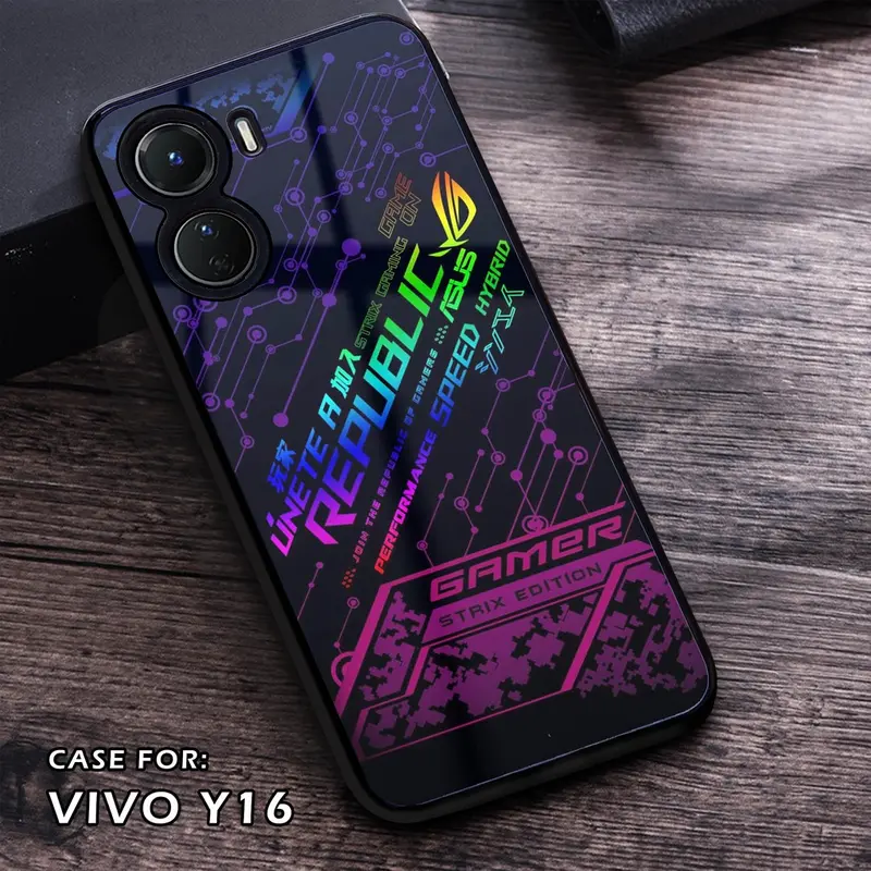 MAKMUR - Case Vivo Y16 - Fashion Case Motif ROG - Casing Vivo Y16 - Case hp Vivo Y16 - Pelindung hp - Case Handphone - Kesing hp - Hardcase - Softcase - Hardcase Glossy - Silikon hp 7