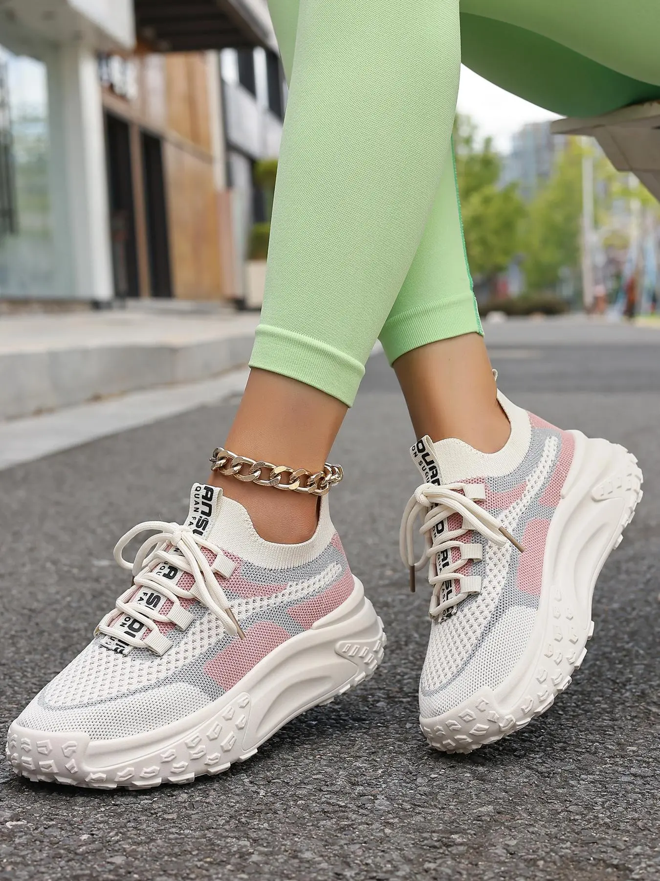 Women's Fashionable Breathable Mesh Sneakers, Casual Comfortable Sports Running Shoes, All-match Basic Shoes for Daily Wear