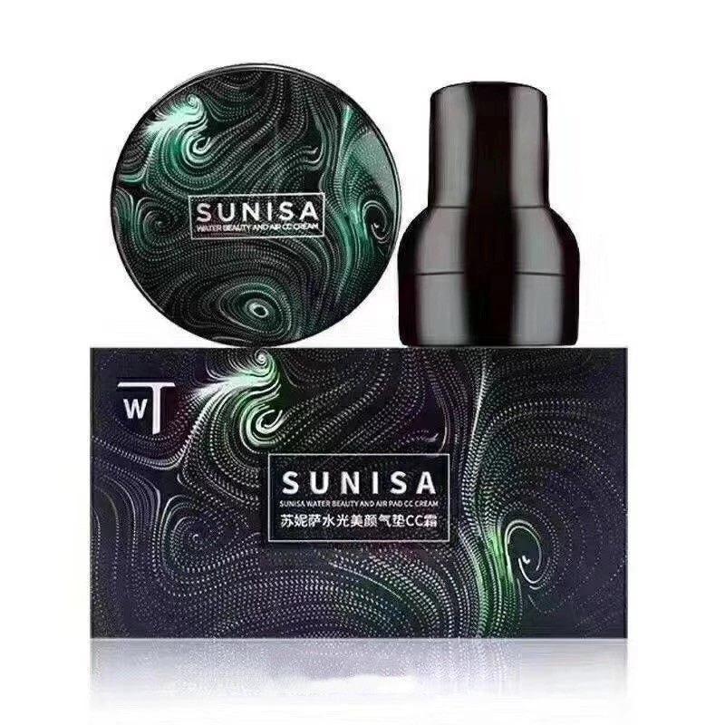 SUNISA BB Cushion Waterproof / Mushroom Head Air Foundation Wajah Box cream krim glowing tahan lama 4