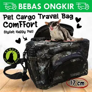 Tas untulan travel pouch minimalis model kubus bawa hamster marmut