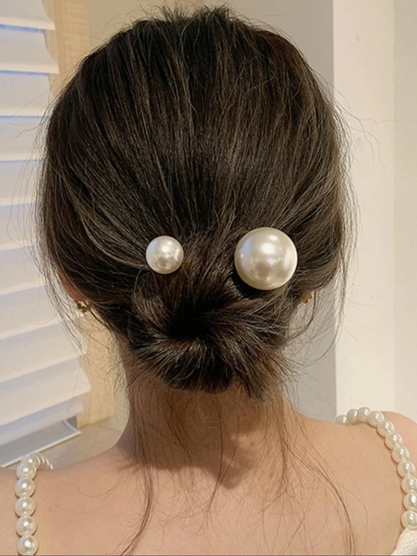 Women's Elegant Faux Pearl Decor Hair Pins, 2pcs/set Trendy Exquisite Minimalist Hair Pins, Chic Cute Hair Accessories for Hairstyle Decor