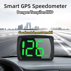 Speedometer GPS Mobil Dengan Tampilan HUD Headup KM/H MPH LED BR116 Untuk Mobil dan Motor