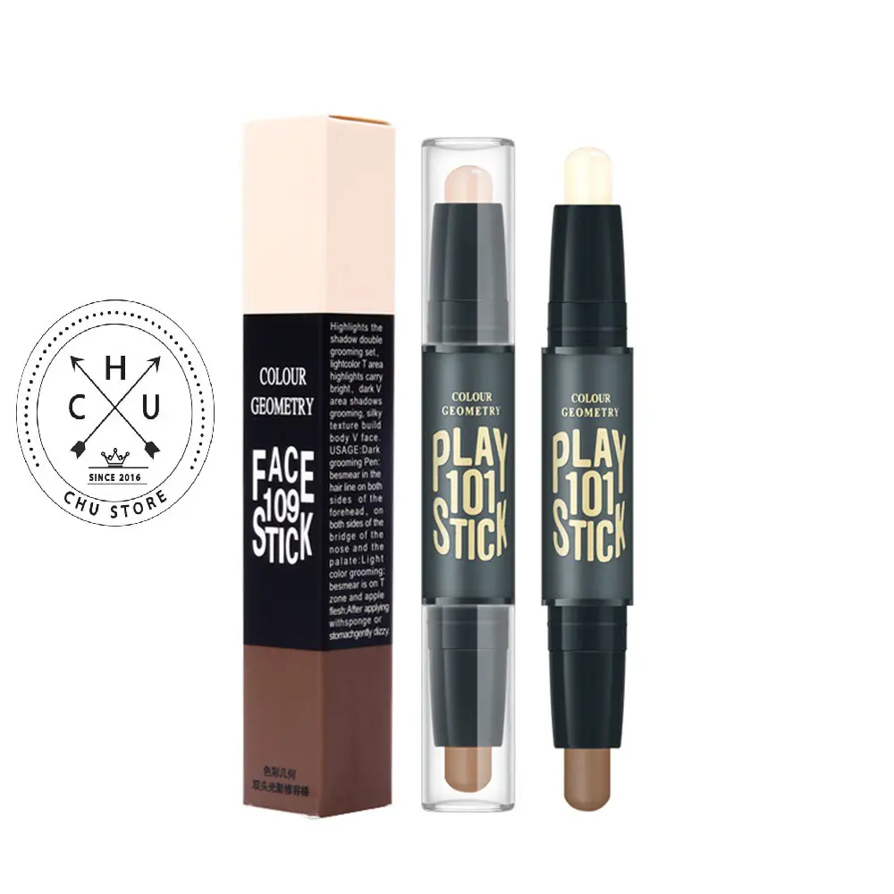 (Rẻ Vô Địch) Bút Tạo Khối Và Che Khuyết Điểm 2 Đầu Lameila Contour & Hi-light Stick – Chustore TK3 Cosmetic Mỹ Phẩm