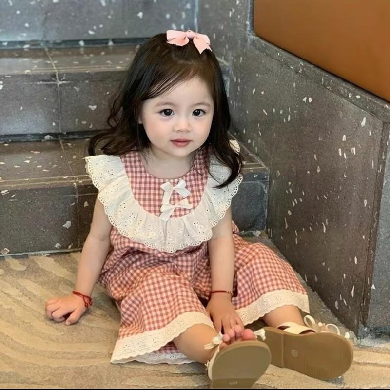 [Vương My Kids] SET BỘ QUẦN ÁO KẺ CARO ĐỎ CỔ BÈO PHỐI REN KÈM QUẦN DÀI CHẤT THÔ ĐŨI SIÊU MỀM PHONG CÁCH VINTAGE CHO BÉ GÁI [6-20kg]