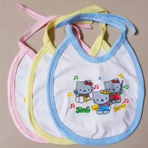3Pcs Slaber [ SING SONG ] - Celemek Bayi - Tatakan Makan Bayi .
