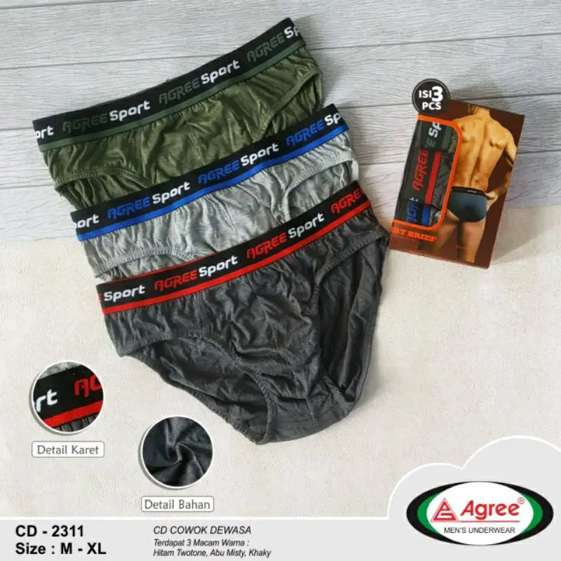 CELANA DALAM PRIA .AGREE SPORT.2311. KARET BOXER