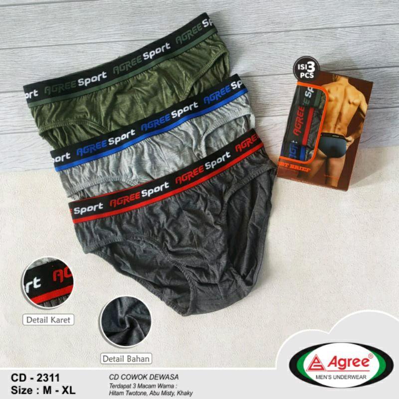 CELANA DALAM PRIA .AGREE SPORT.2311. KARET BOXER 0