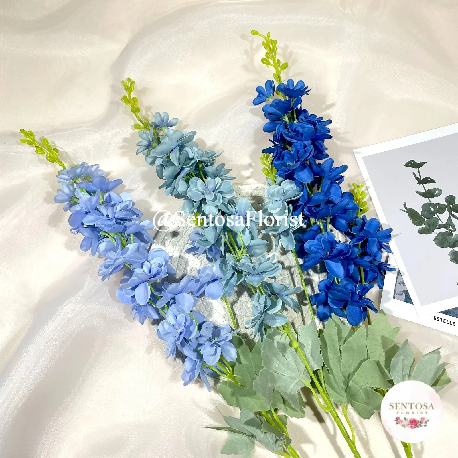 Bunga Delphinium Spring Import Bunga Luding Imitasi Artificial Snapdragon Tangkai Panjang (W-189-9)