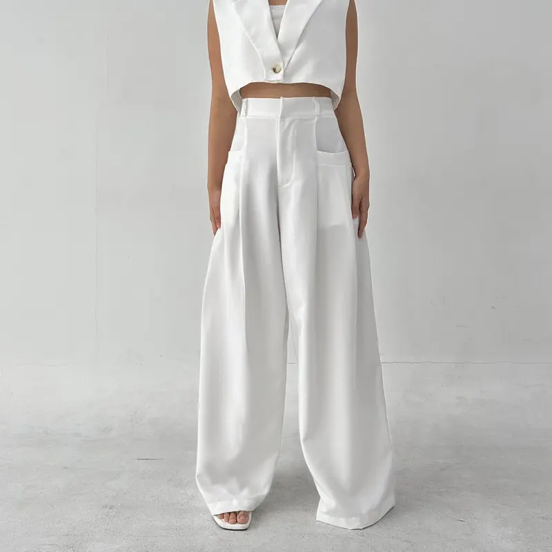 GOUW PANTS - POSHA OFFICIAL Celana Panjang Wide Highwaist Pants karet polyester soft  wanita  kulot  formal  loose 4