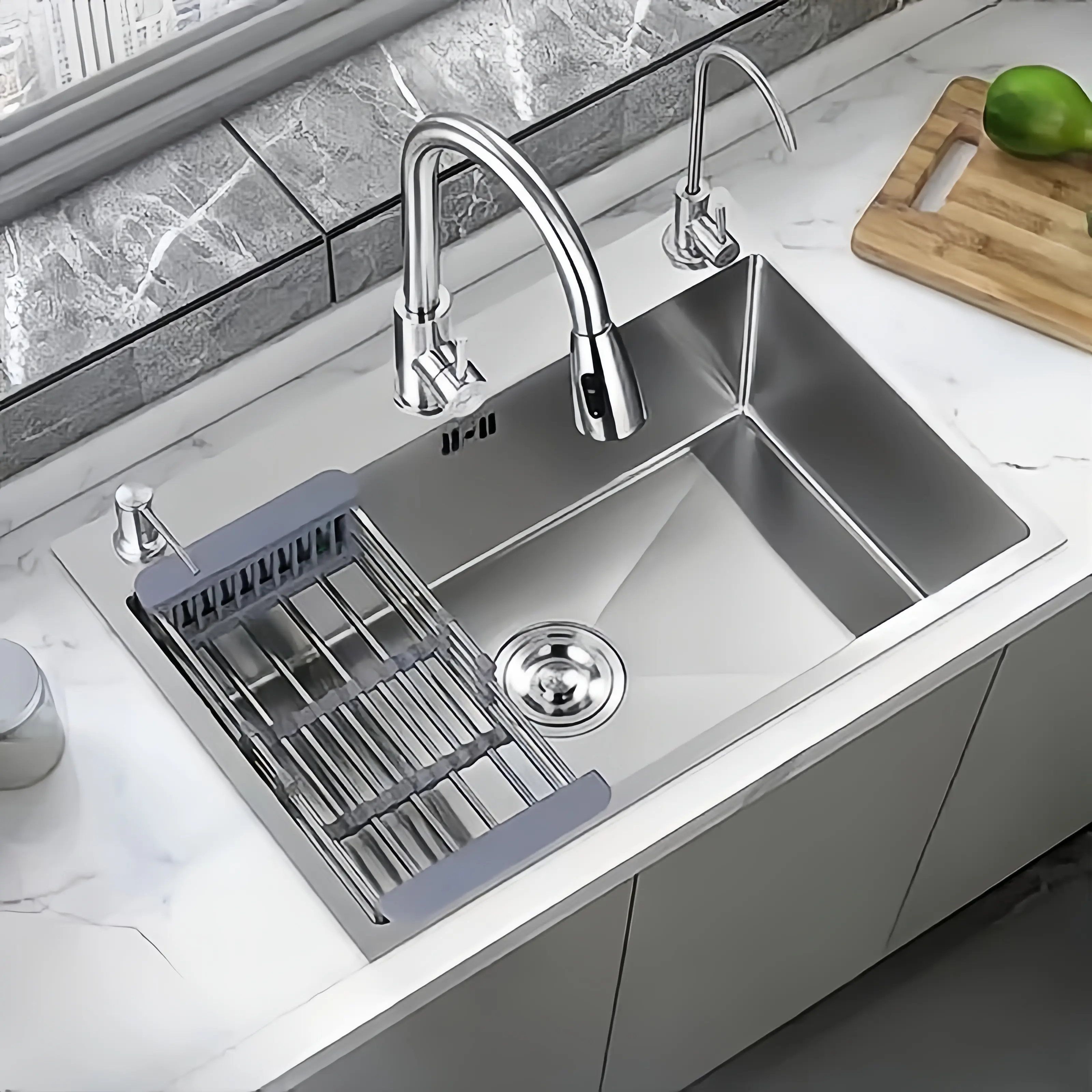 Kitchen Sink Hotel Home Bar Sink304 Stainless Steel Nano Sink 3.0mmThickness Optional Faucet Set gold  sink kitchen  sink