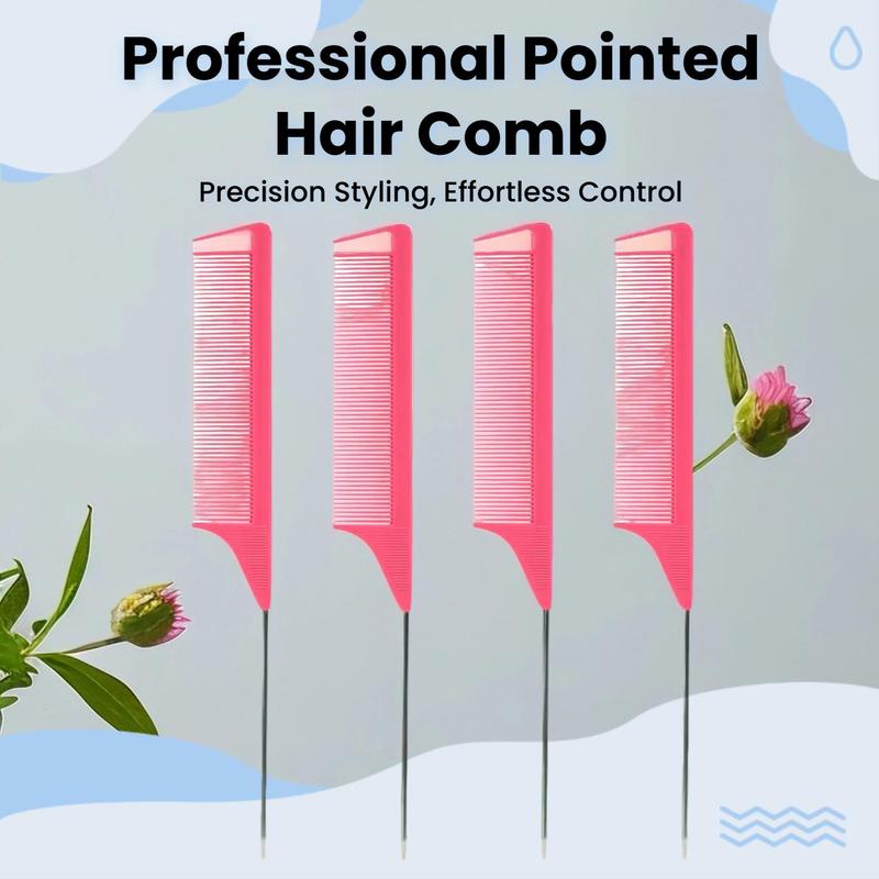 Professional Pointed Tail Hair Comb, Hairstyling Comb, Anti-static Hair Dye Brush, Rat Tail Hair Comb, Heatless Hair Styling Tools, Hair Products, Barber Accessories, Hair Products, Valentine's Day Gift 2