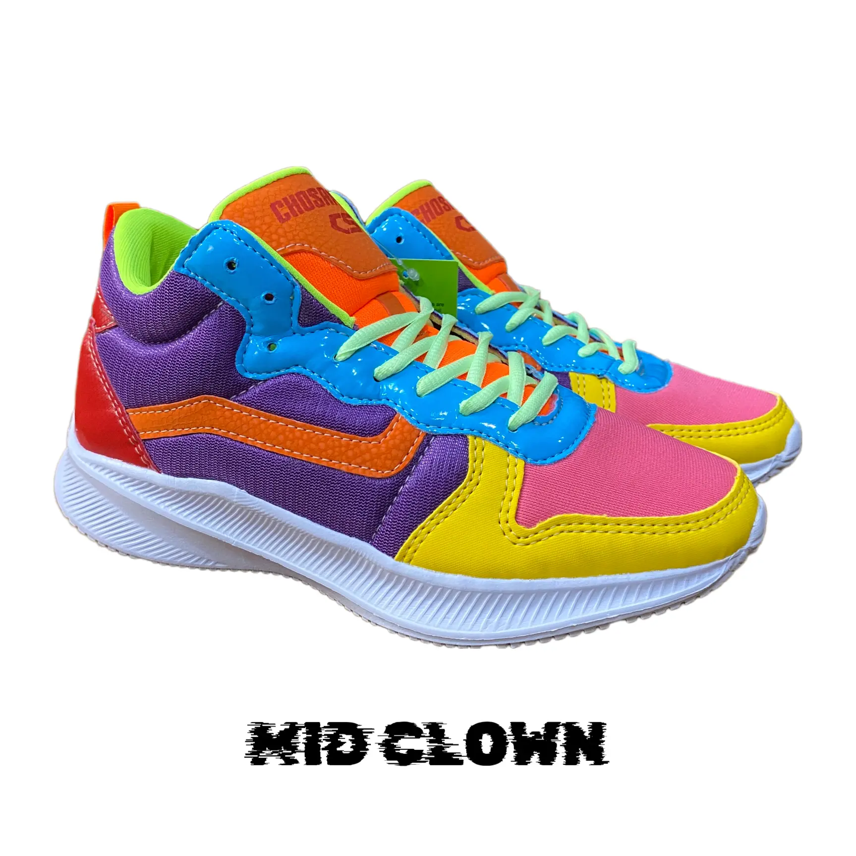Chosamon Mid Top Clown Badut Original Sepatu Olahraga Senam Zumba Aerobics Line Dance Voli Tennis Badminton Fitness Excerxise Running Gym Training Outdoor