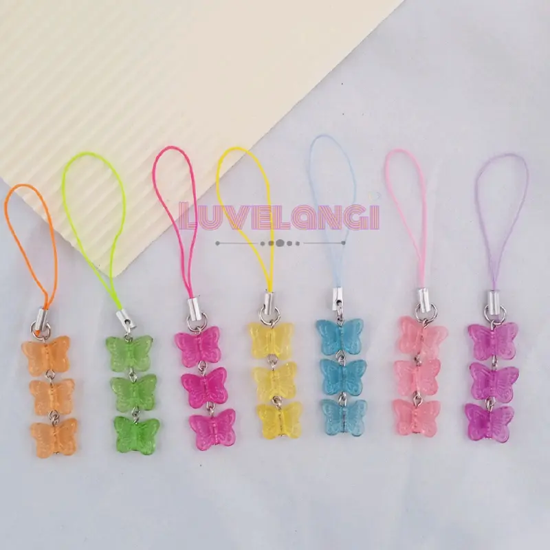 (3 Kupu) Strap hp manik / phone charm minimalis / gantungan hp manik-manik Plastik 0