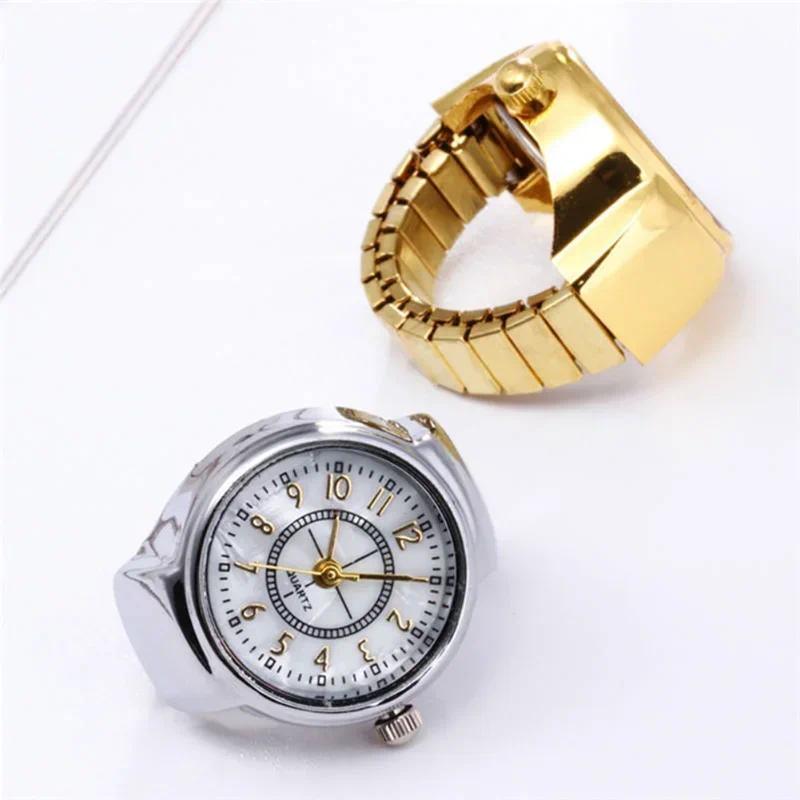 Wtch Rings 1PC Vintage Punk Quartz Watch Rings for Couple Women Man Hip Hop Cool ...