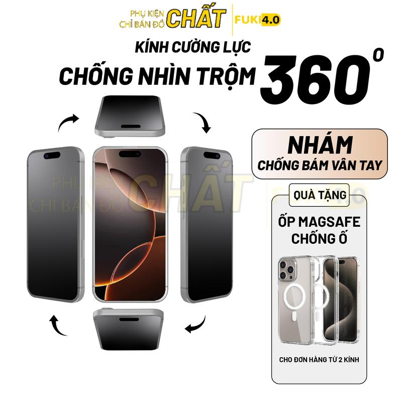 Kính cường lực cho iphone chống nhìn trộm 360 độ, nhám, chống bám vân tay cho ip x xr xs max 11 12 13 14 15 16 pro ip 16 promax plus Miếng dán màn hình