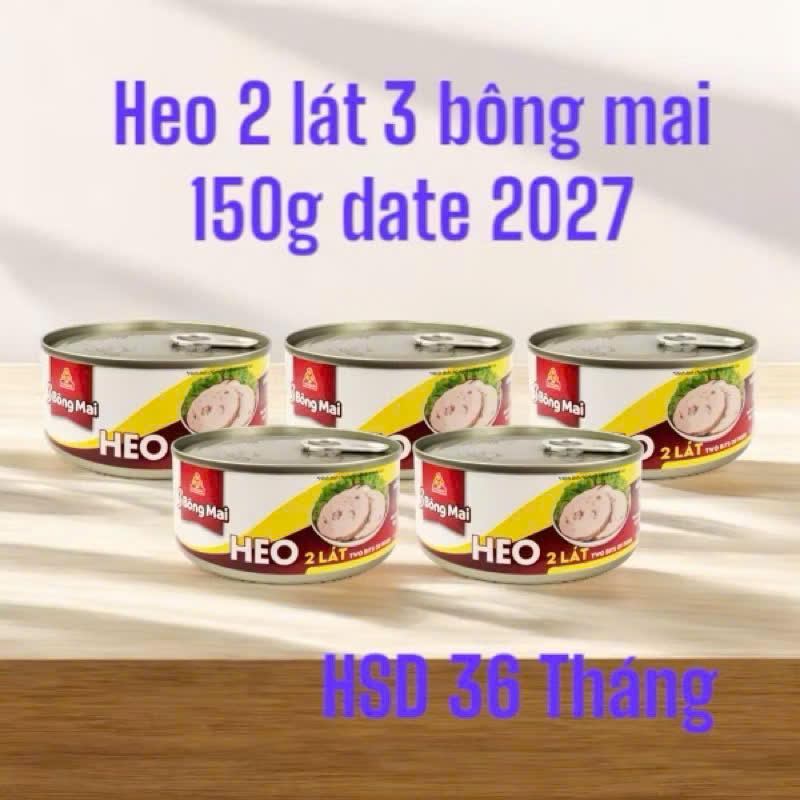 Combo 5 hộp Heo 2 lát 3 bông mai Vissan hộp 150g - Sản phẩm mới nhất 1