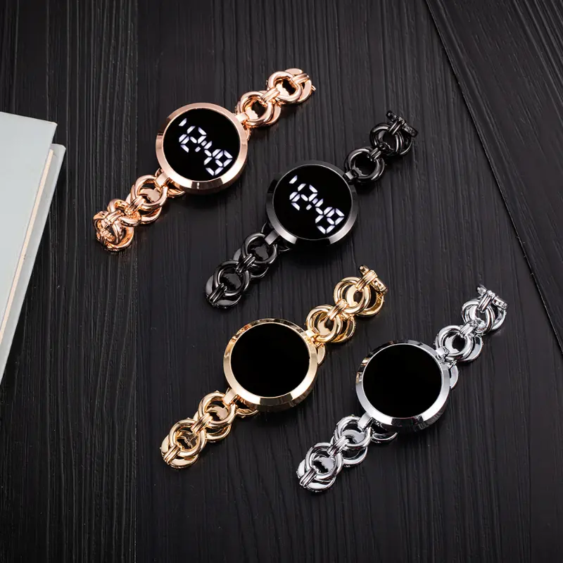 Luxury Women's Watches Rose Gold Stainless Steel Ladies Wristwatch Digital Watch for Women Electronic Clock Reloj Mujer