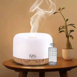 Taffware HUMI Air Humidifier Mini Ultrasonic Aroma Light 500ml Remote A770 Diffuser dengan Lampu RGB dan Kontrol Waktu 60-180 Menit
