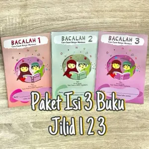 Paket 3 Buku Bacalah 1 2 & 3 Cara Cepat Belajar Membaca Bahan Kertas CD Isi Lengkap Nyaman Dibaca Cocok untuk Pemula