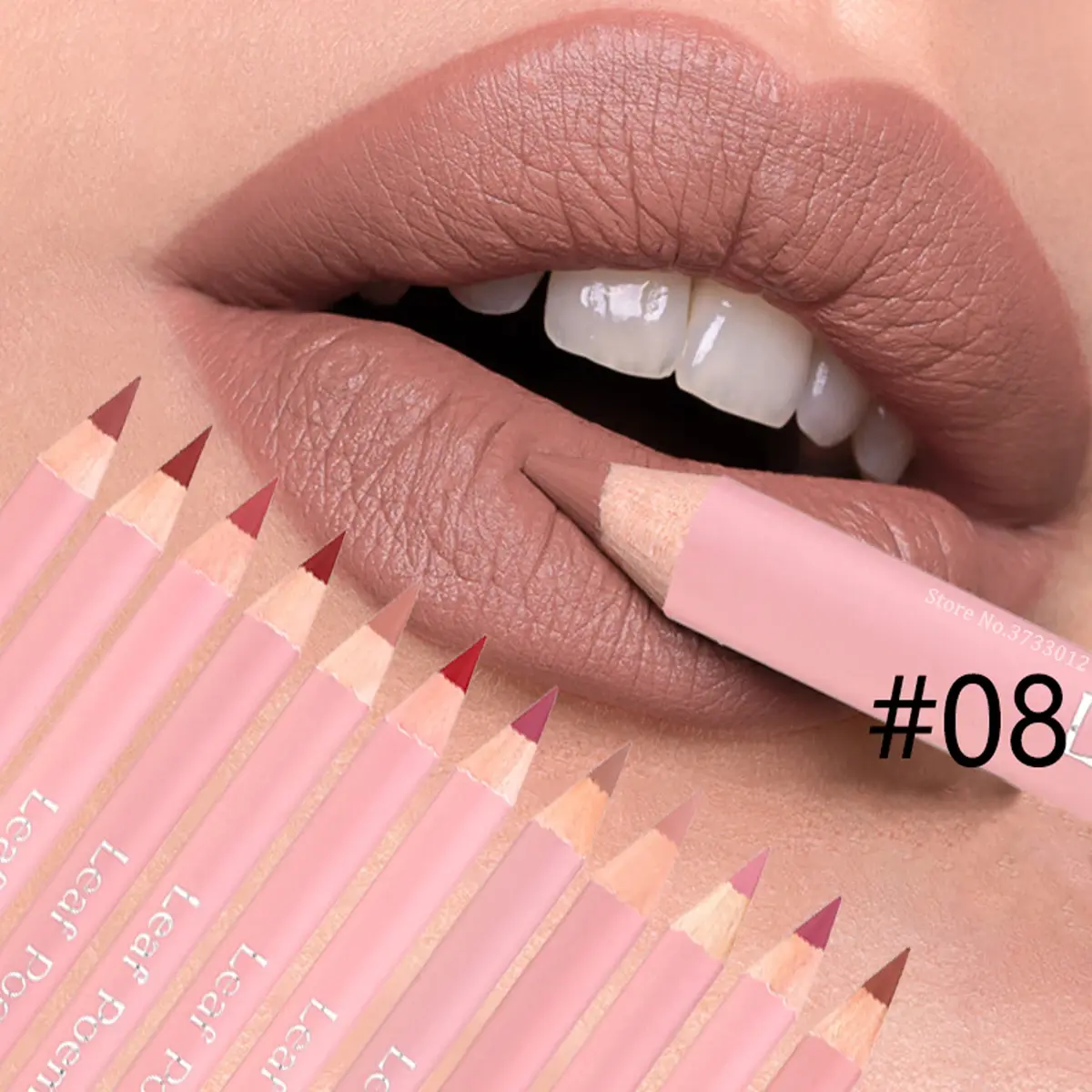 This Makeup Lip Liner in A Nude Pink Color Doesn't Stick To The Cup It Is Long-lasting and Waterproof The Red-brown Lip Contour Pen Is Easy To Blend