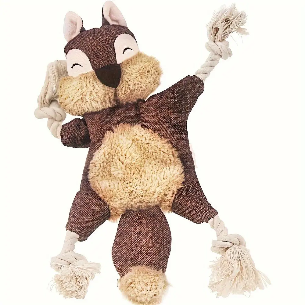 Squirrel Design Dog Toy, Durable Squeaky Dog Toy, Interactive Pet Toy, Dog Chew Toy, Pet Supplies for Small Medium Large Dogs