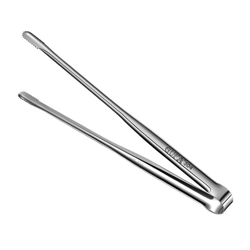 304 Stainless Steel Korean Barbecue Clip Buffet Clip Food Grade Durable Barbecue Steak Clip Household Commercial Food Clip Medium 24CM-1 Piece Utensils Grill 8