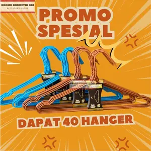 Calypto Vinoda Paket Isi 4Pak 40Hanger Warna Mix Hanger Baju Berkualitas Untuk Lemari Rapi Dan Menarik