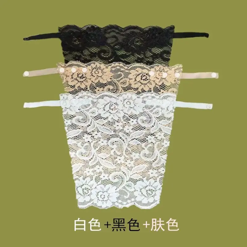 Áo Ống, Che Phủ Toàn Bộ, Có Thể Đeo Bên Trong Mùa Hè, Quấn Ngực Mỏng, Dễ Phối Đồ, Có Ren, Cổ Áo Thấp, Dây Đeo Che Ngực, Vải Khối Ngực Một Mảnh, Năm 2024
