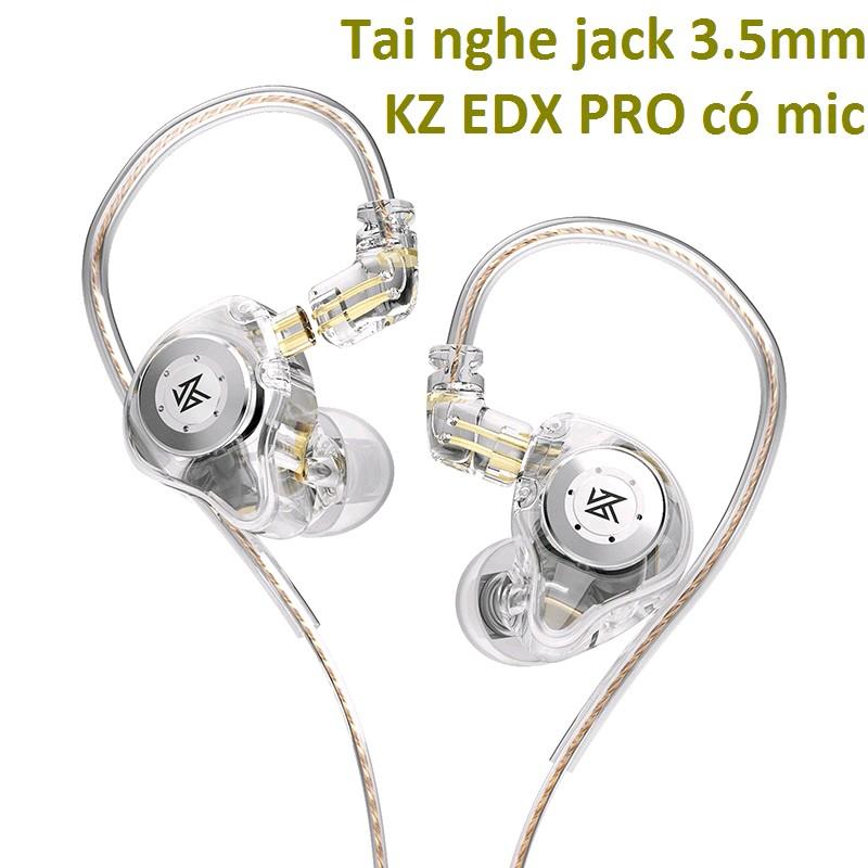Tai nghe chân cắm 3.5mm tích hợp mic KZ EDX PRO Nhét Tai Nghe Nhạc