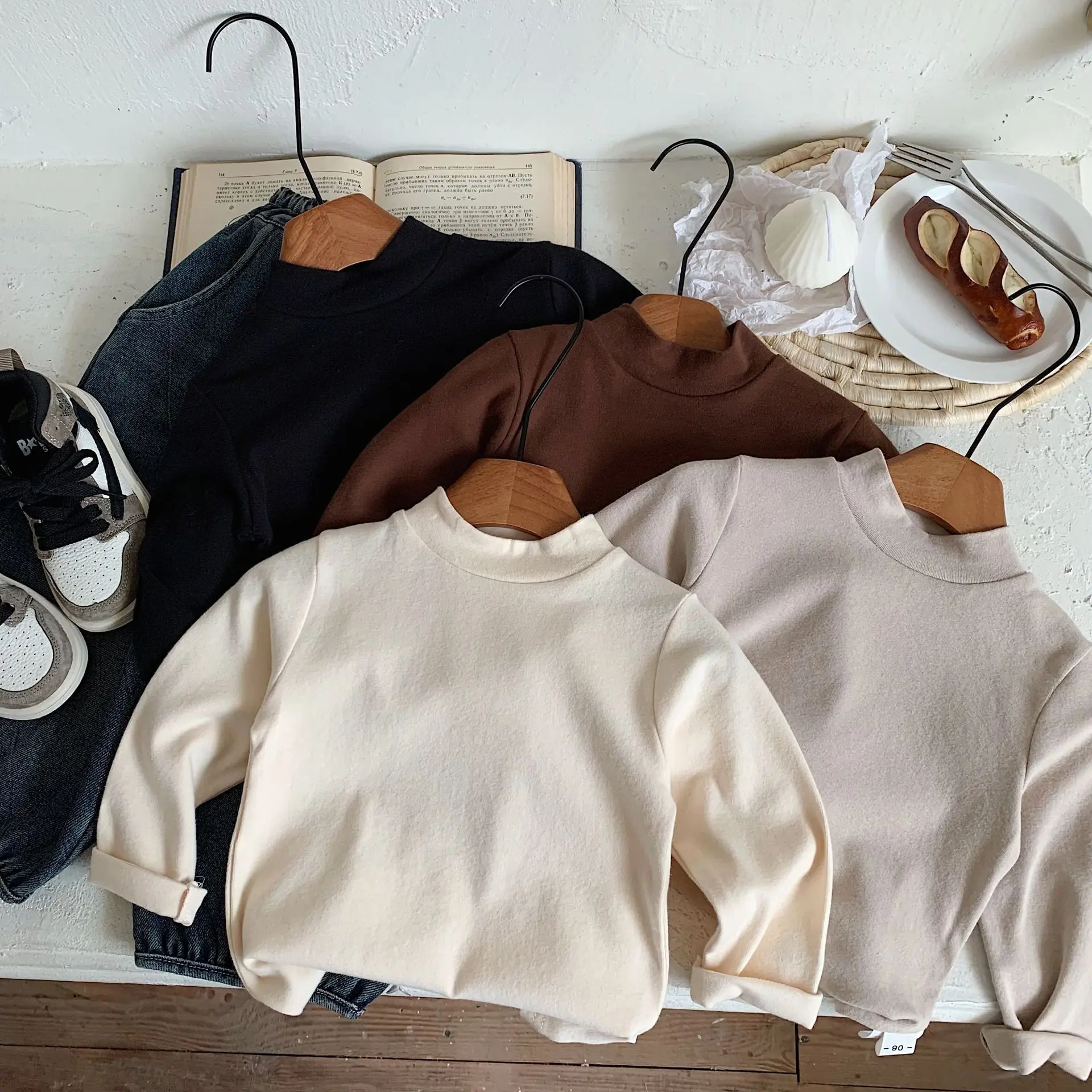 [Hàng QC cao cấp] Áo giữ nhiệt cổ 3p cotton mịn ấm áp co giãn 4 chiều không bai xù cho bé hàng loại 1