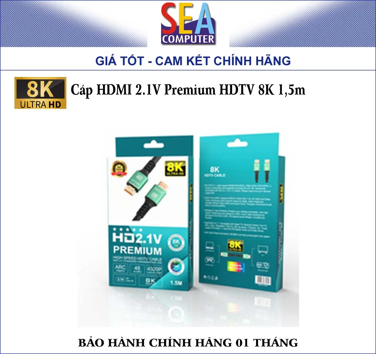 Cáp HDMI 2.1V Premium HDTV 8K (10m, 15m, 20m)