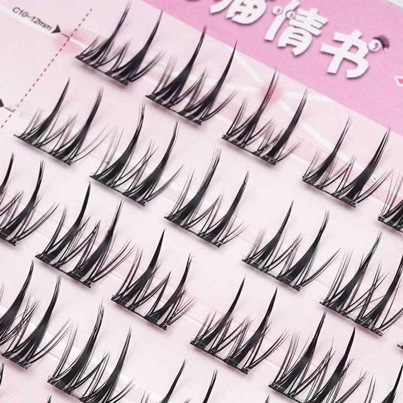 Product Introduction of Milk Cat Love Letter Series Fake Eyelashes Glue-Free Individual Single Tuft Eyelashes DIY Eyelash Extension Tool 28