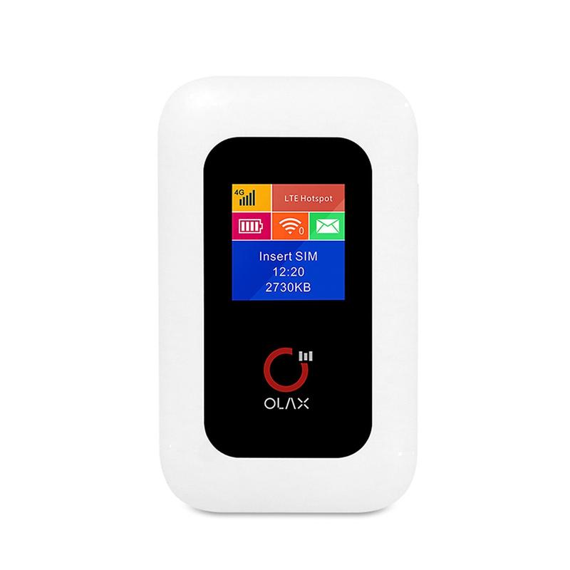 Bộ Phát wifi 4G dùng sim tốc độ cao 150Mbps OLAX MF980-L có màn hình LED hiển thị sử dụng pin 2100 mah phụ kiện điện thoại Mobile