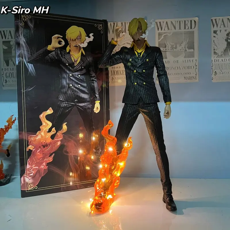 Mô hình One Piece - Vua hải tặc Vinsmoke Sanji hắc cước, đá lửa, nhả khói cao 32cm - K-Siro MH 2